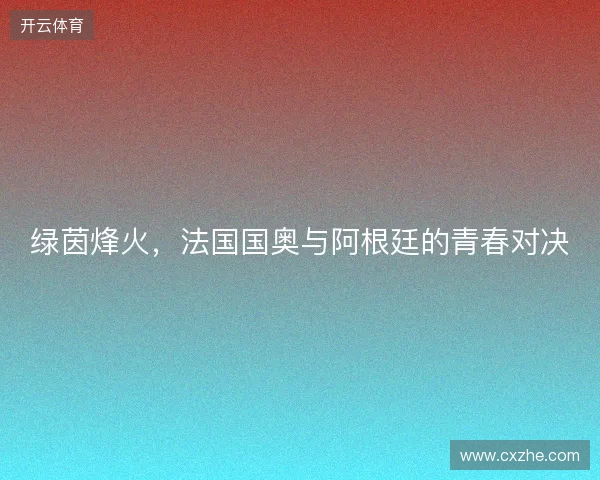 绿茵烽火，法国国奥与阿根廷的青春对决